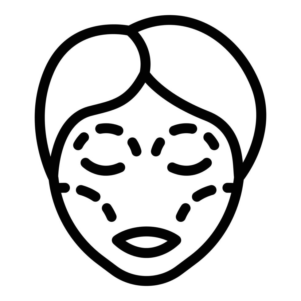 Gesicht Augenchirurgie Symbol, Umrissstil vektor