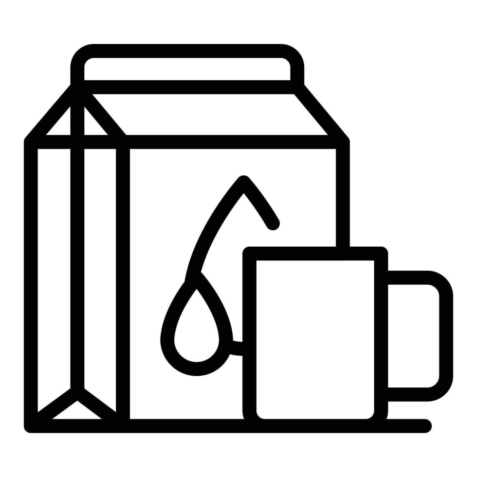 affär kaffe packa ikon, översikt stil vektor