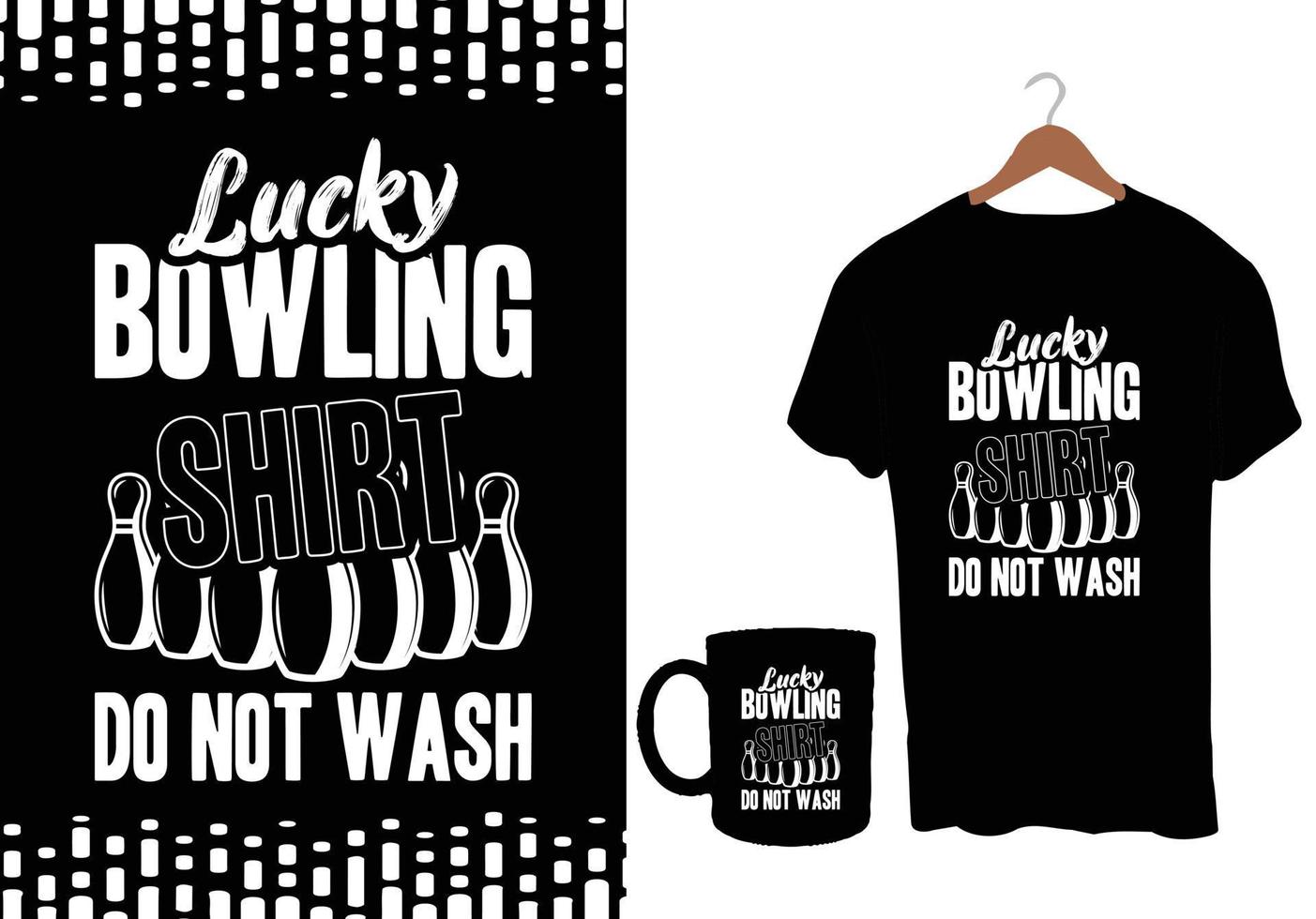 Bowling-Vektor-T-Shirt-Design vektor