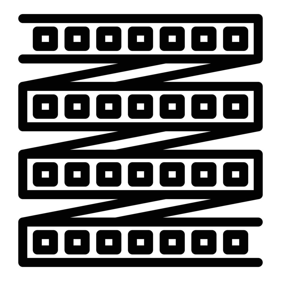 Symbol für LED-Streifenlichter, Umrissstil vektor