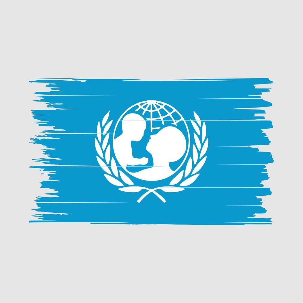 unicef flag pinselvektor vektor