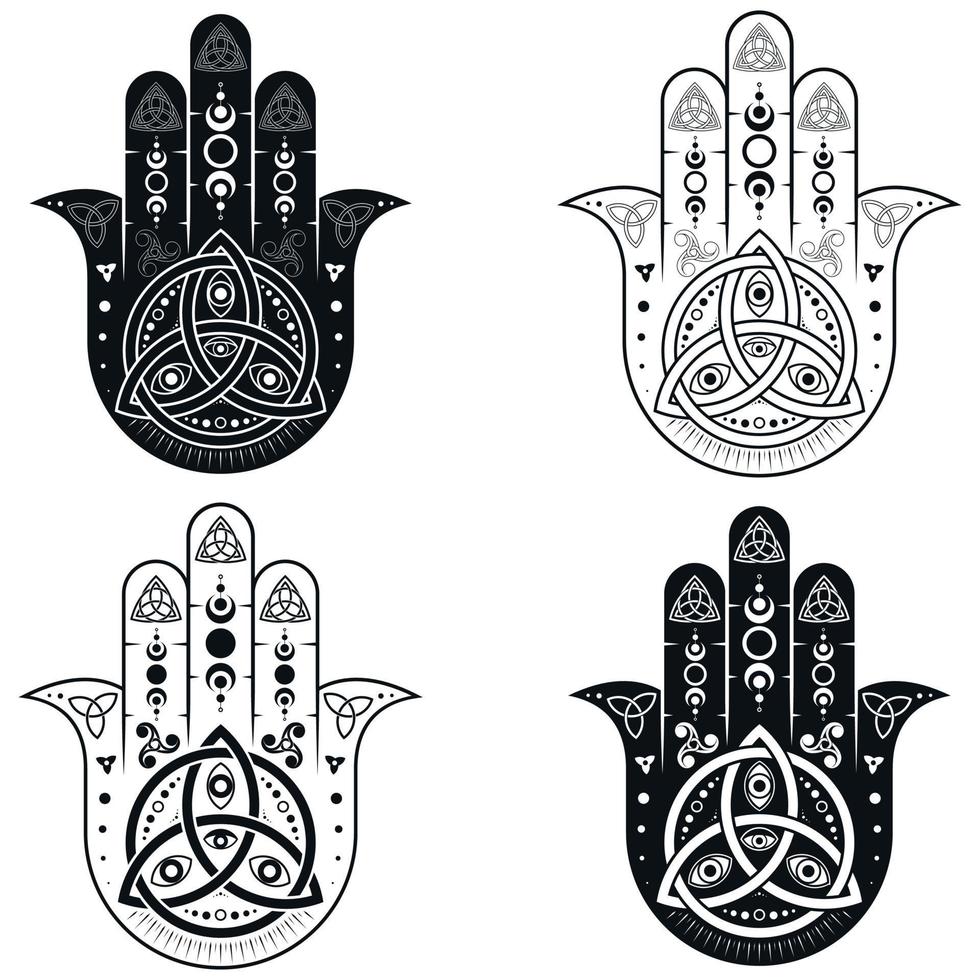 hamsa skydd symbol design vektor