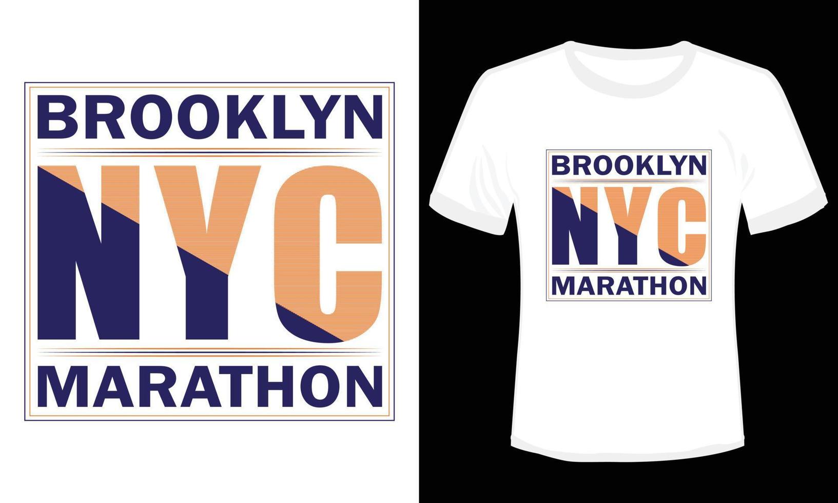 brooklyn nyc maraton t-shirt design vektor illustration