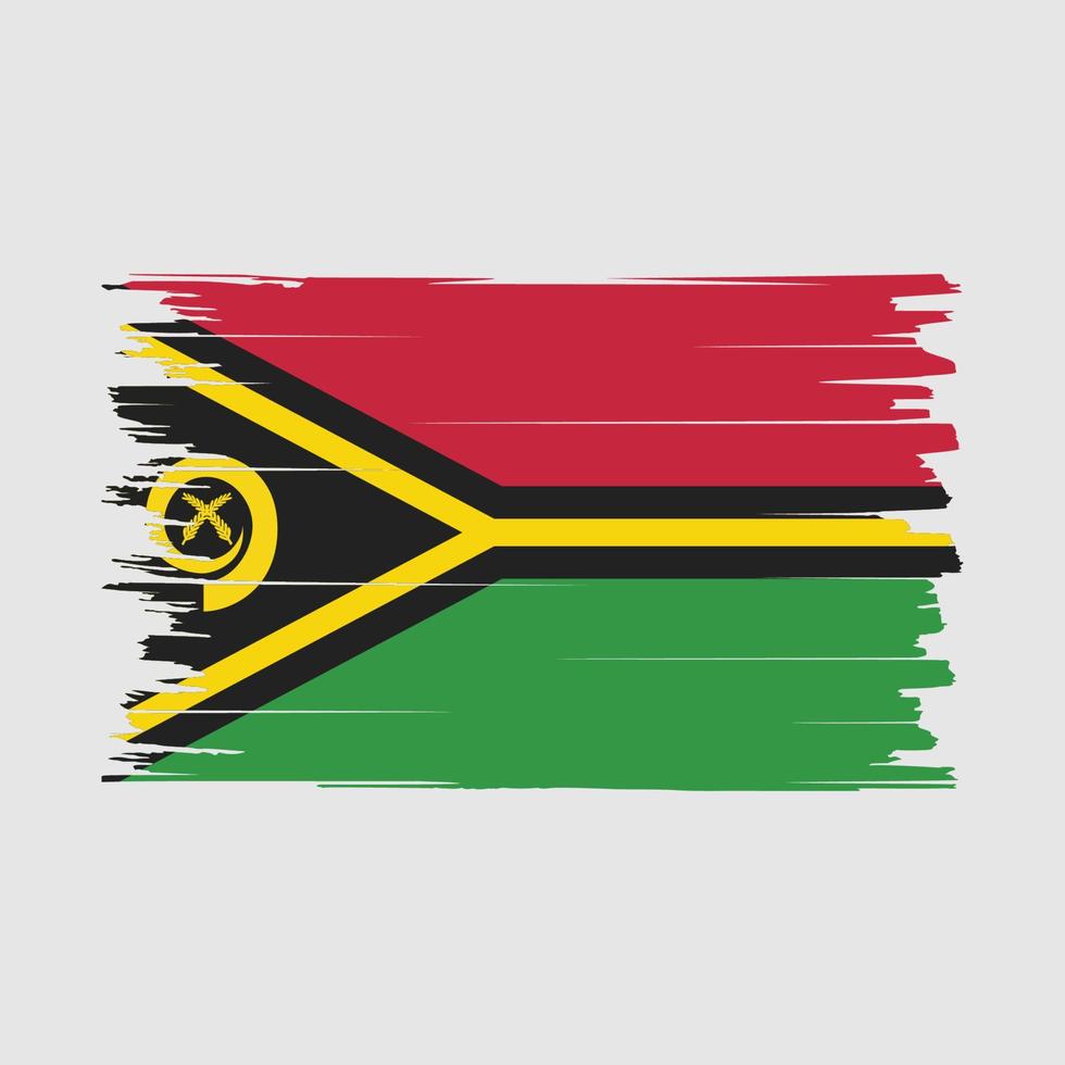 Vanuatu-Flaggen-Pinsel-Vektor vektor