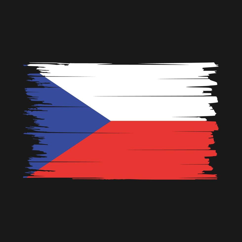 Bürstenvektor der tschechischen Flagge vektor