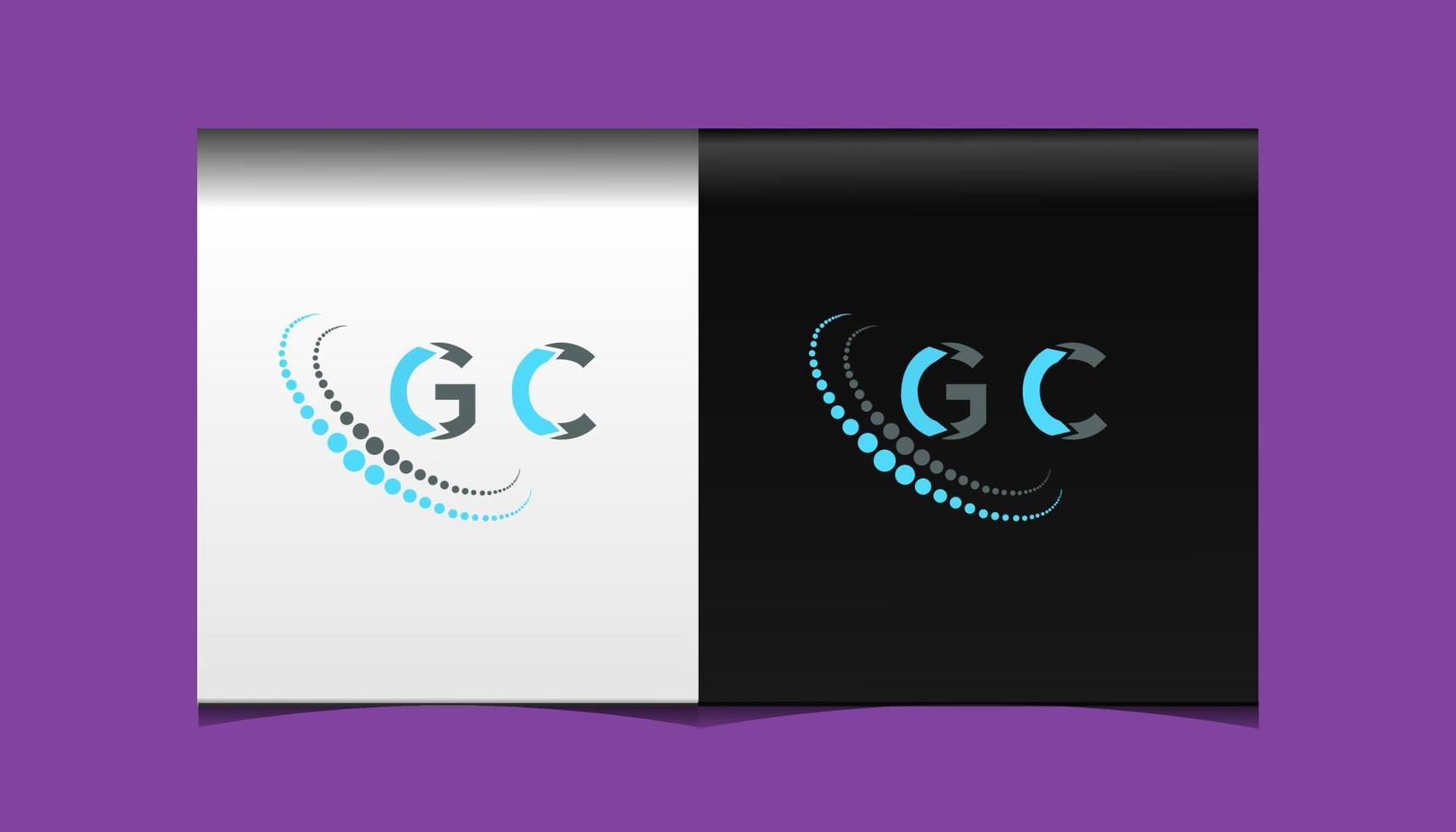 GC-Brief-Logo kreatives Design. GC einzigartiges Design. vektor