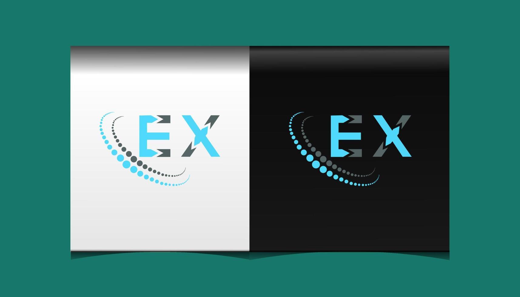 ex brev logotyp kreativ design. ex unik design. vektor