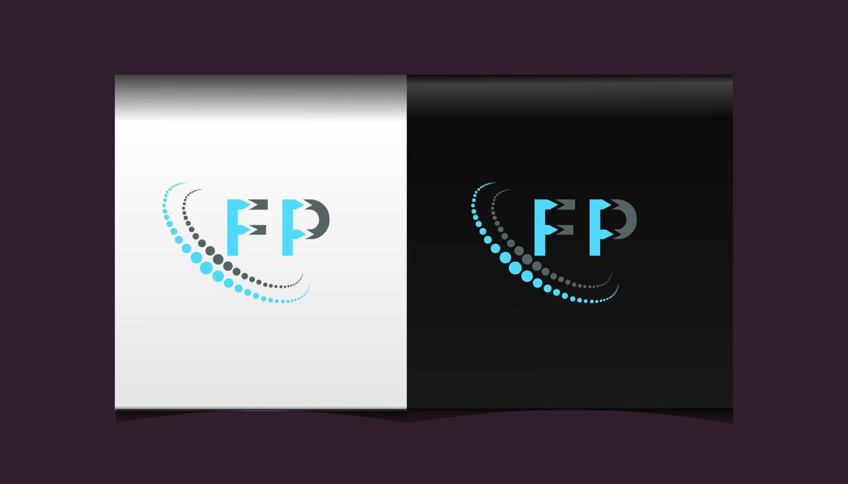 fp brev logotyp kreativ design. fp unik design. vektor