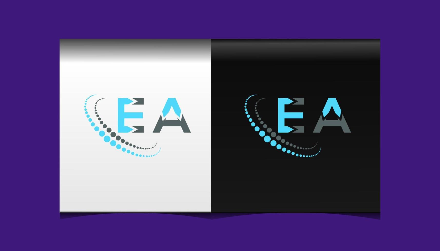 EA-Brief-Logo kreatives Design. ein einzigartiges Design. vektor