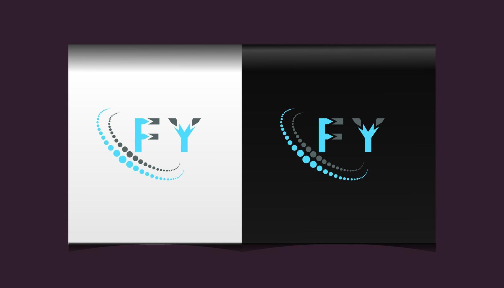 fy brev logotyp kreativ design. fy unik design. vektor