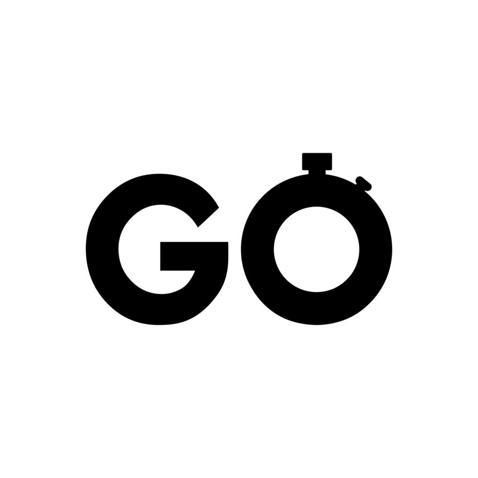 das Go-Logo-Vektordesign vektor