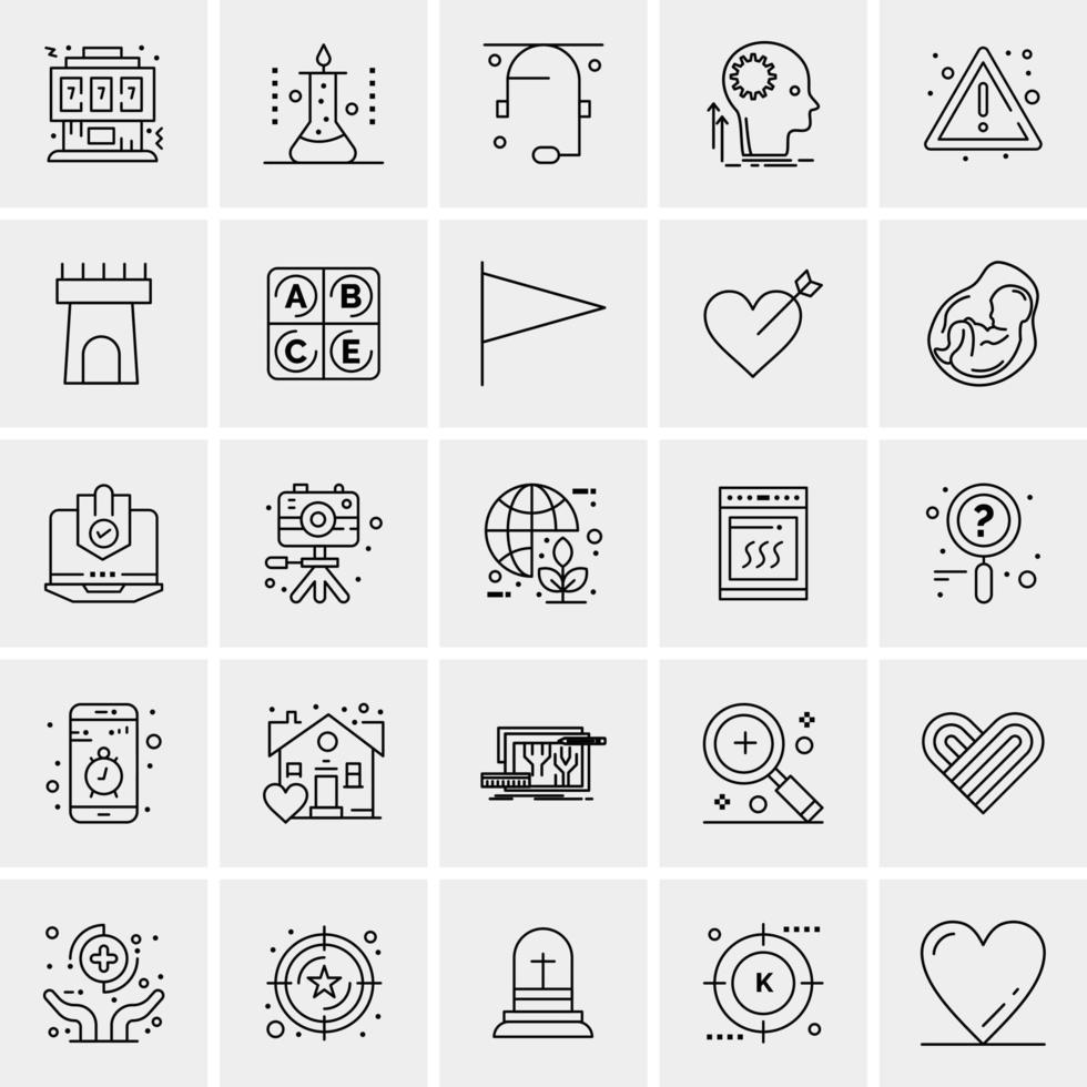 25 universelle Business-Icons Vektor kreative Icon-Illustration zur Verwendung in Web- und Mobilprojekten