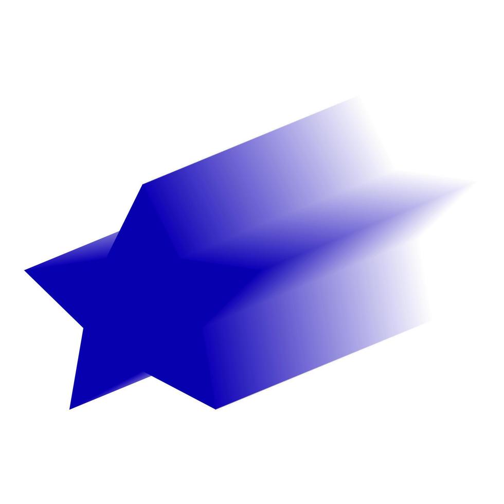 Blauer Stern verschwommen auf weißem Hintergrund. tageshintergrund des amerikanischen präsidenten für karte, banner, poster oder flyer vektor