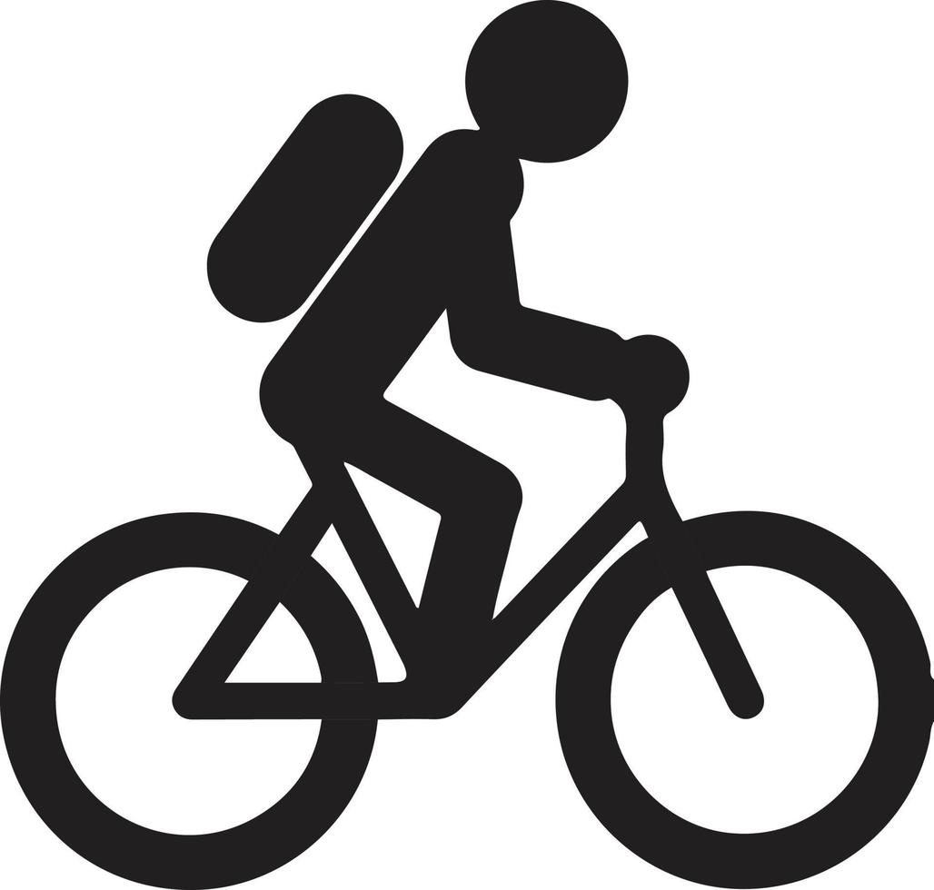 Fahrrad-Symbol. Fahrradrennen-Symbol. Flaches Symbol für Radrennen. Radfahrer Zeichen. Straßenradfahrer-Silhouette. Sport-Logo vektor