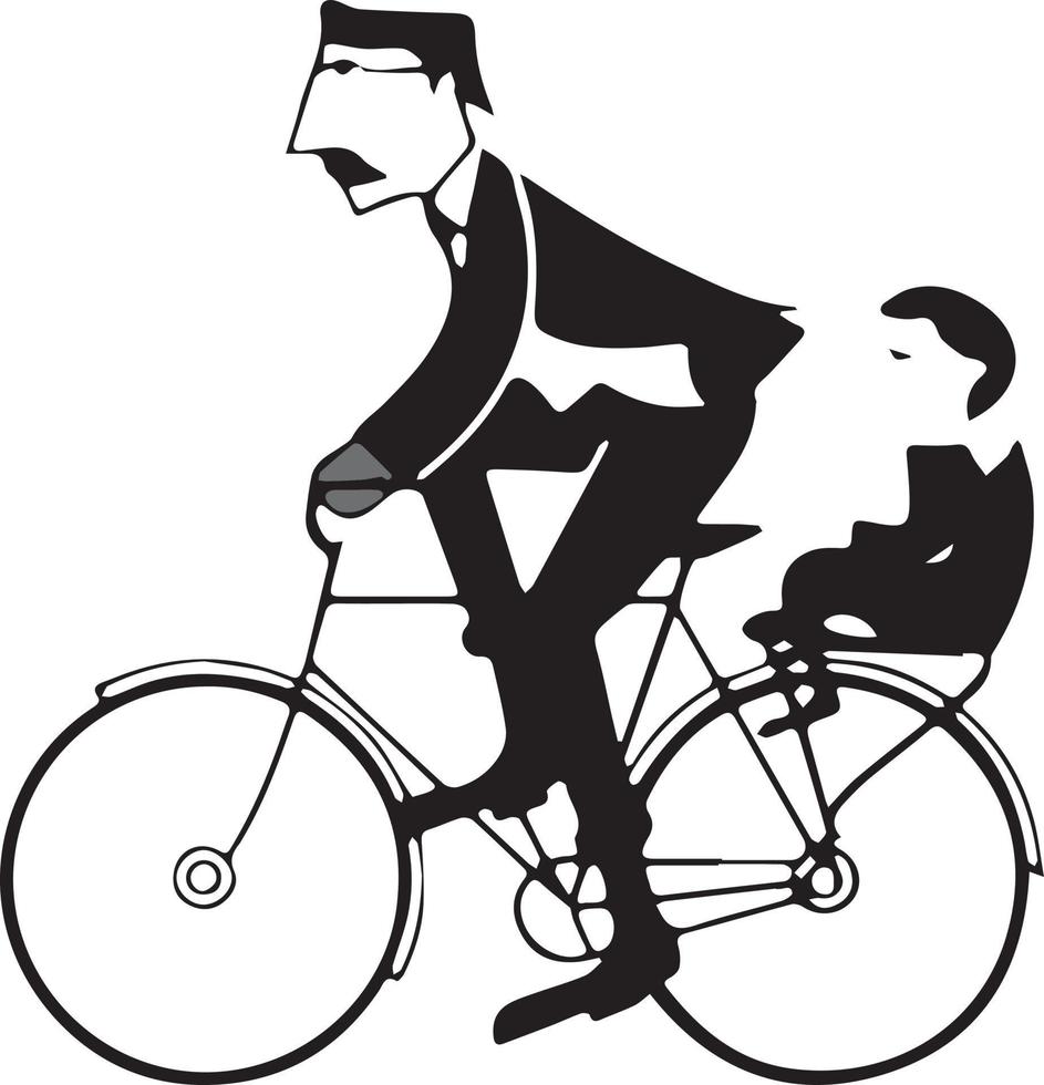 Fahrrad-Symbol. Fahrradrennen-Symbol. Flaches Symbol für Radrennen. Radfahrer Zeichen. Straßenradfahrer-Silhouette. Sport-Logo vektor