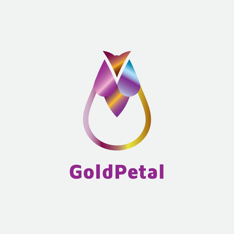 Roségold-Metallschmuck-Logo vektor