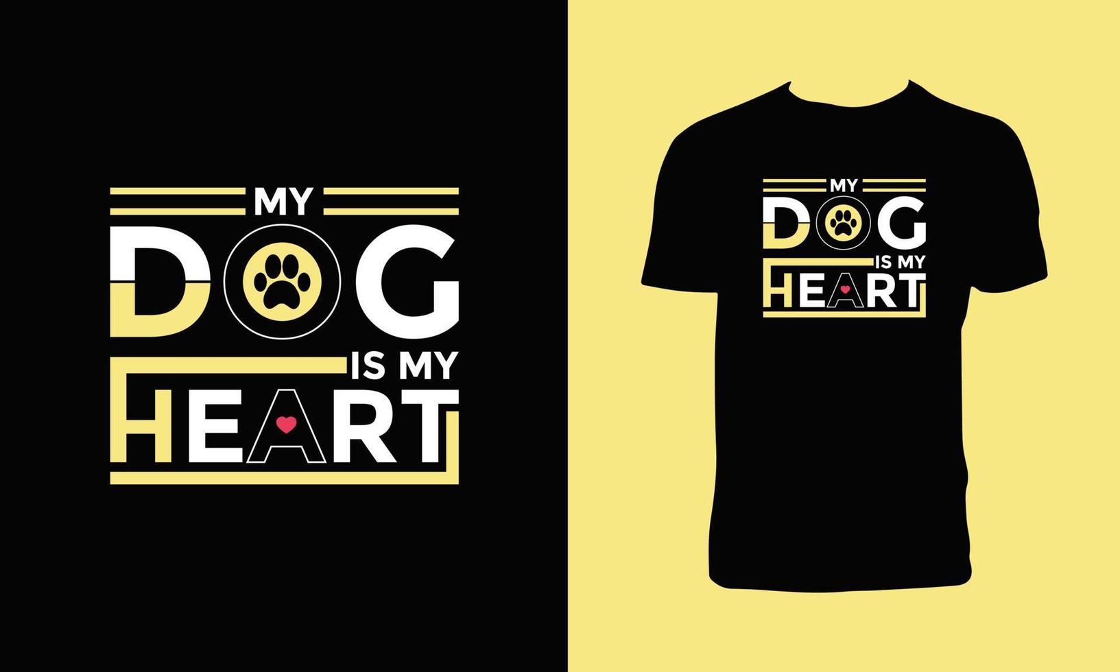 Hundetypografie-T-Shirt-Design. vektor