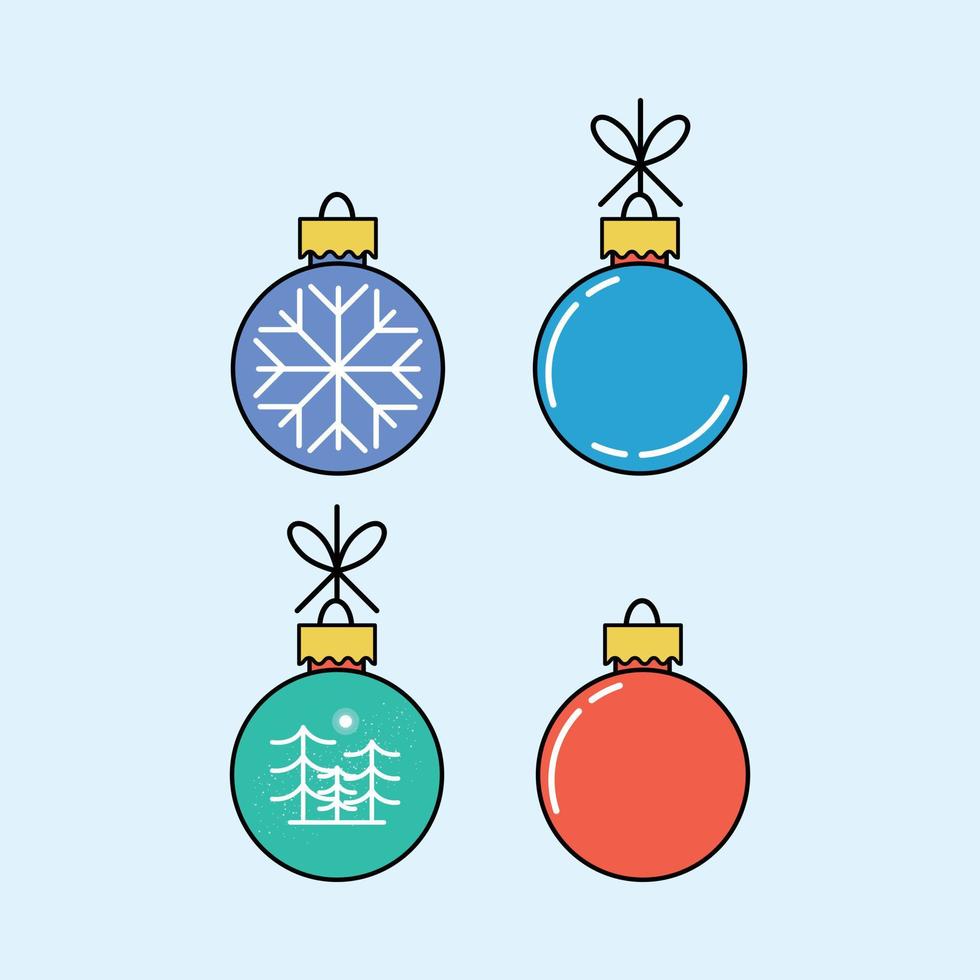 dekorativ jul träd vektor illustration