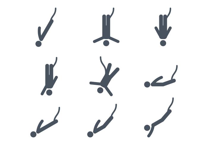Bungee Springen Symbole vektor