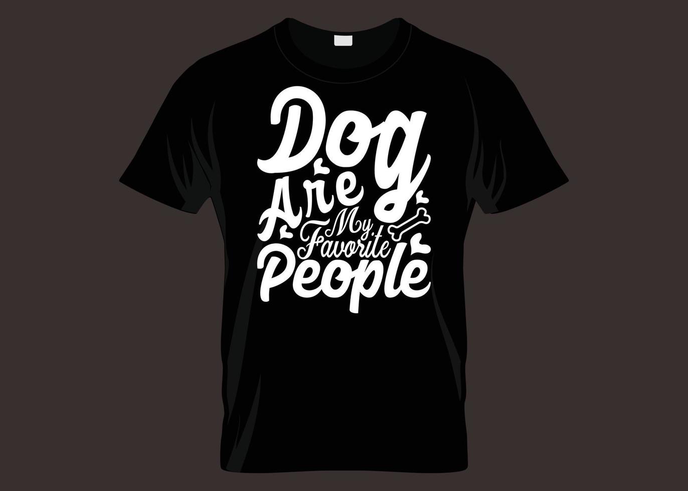 Hunde sind mein Lieblingsmenschen-T-Shirt-Design vektor