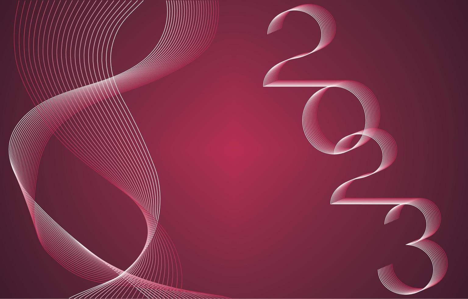 2023 Neujahr Vektor Hintergrund. cover of card for 2023 kreatives design für ihre grußkarte, kalender, einladung, broschüre, poster, album, viva magenta farbe