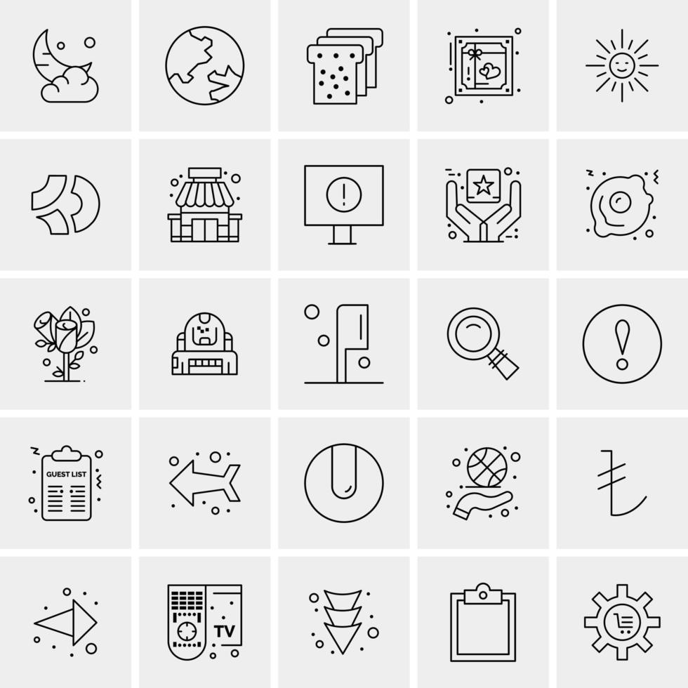 25 universelle Business-Icons Vektor kreative Icon-Illustration zur Verwendung in Web- und Mobilprojekten