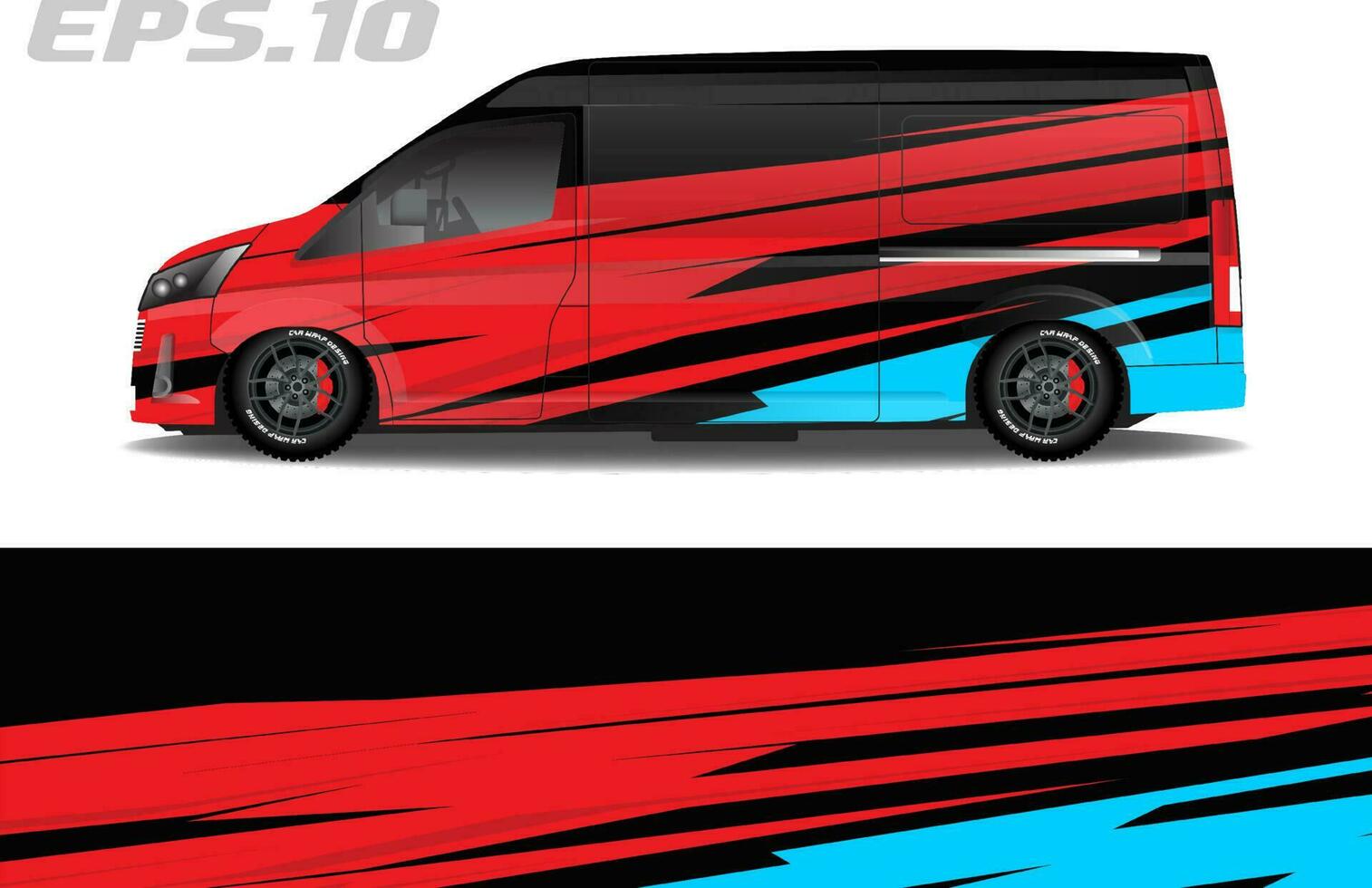 Blind-Van-Vektor-Lackierung Rennwagen-Design vektor