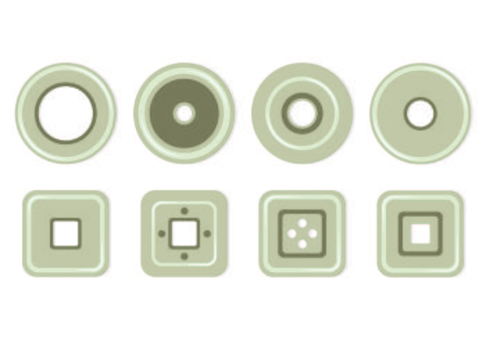 Set Eyelet Icons vektor