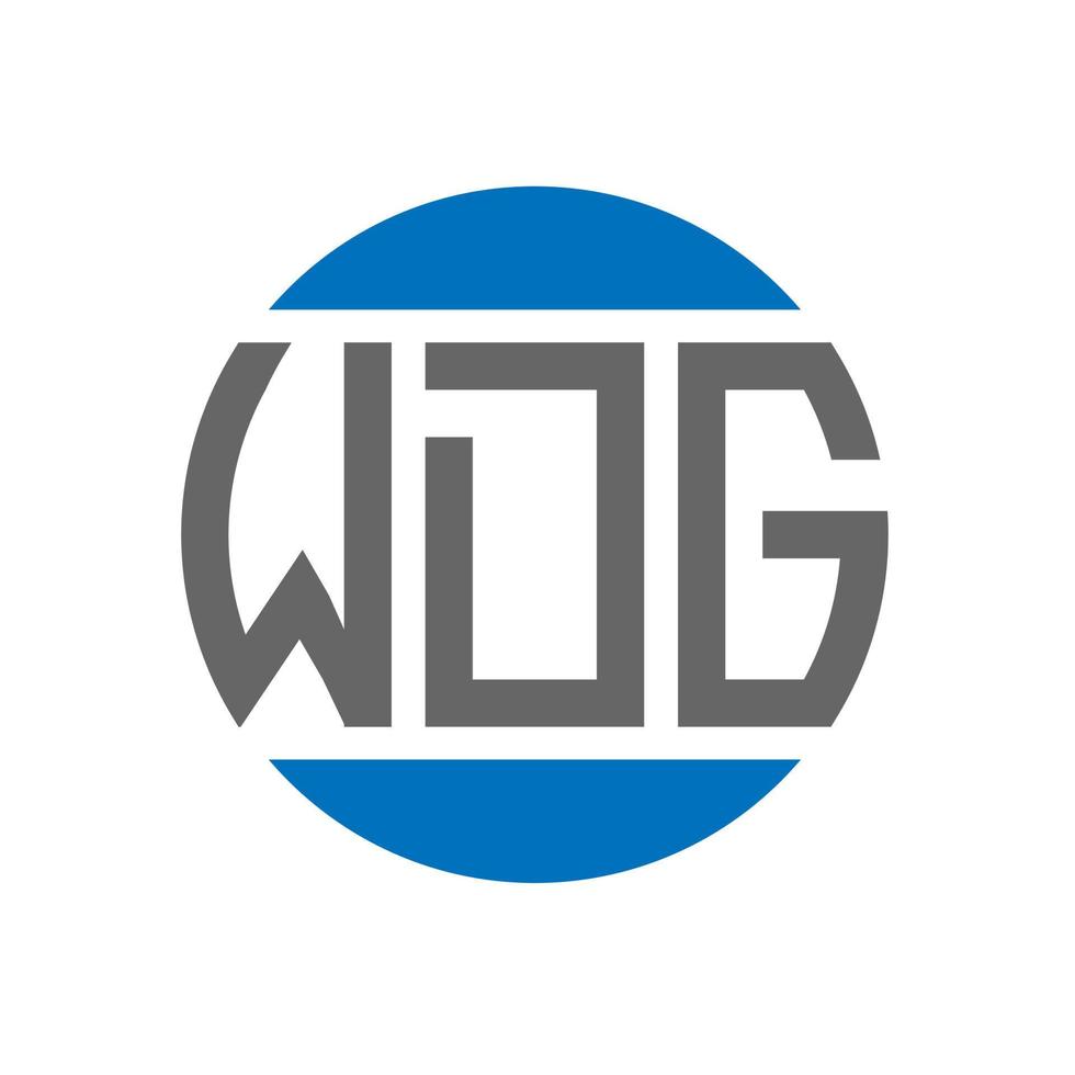 wdg-Buchstaben-Logo-Design auf weißem Hintergrund. wdg kreative Initialen Kreis Logo-Konzept. wdg Briefgestaltung. vektor
