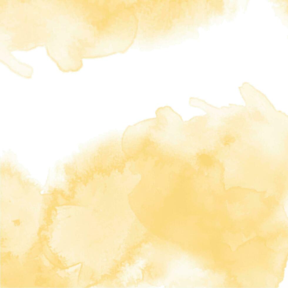 abstrakt gul vattenfärg bakgrund textur vektor