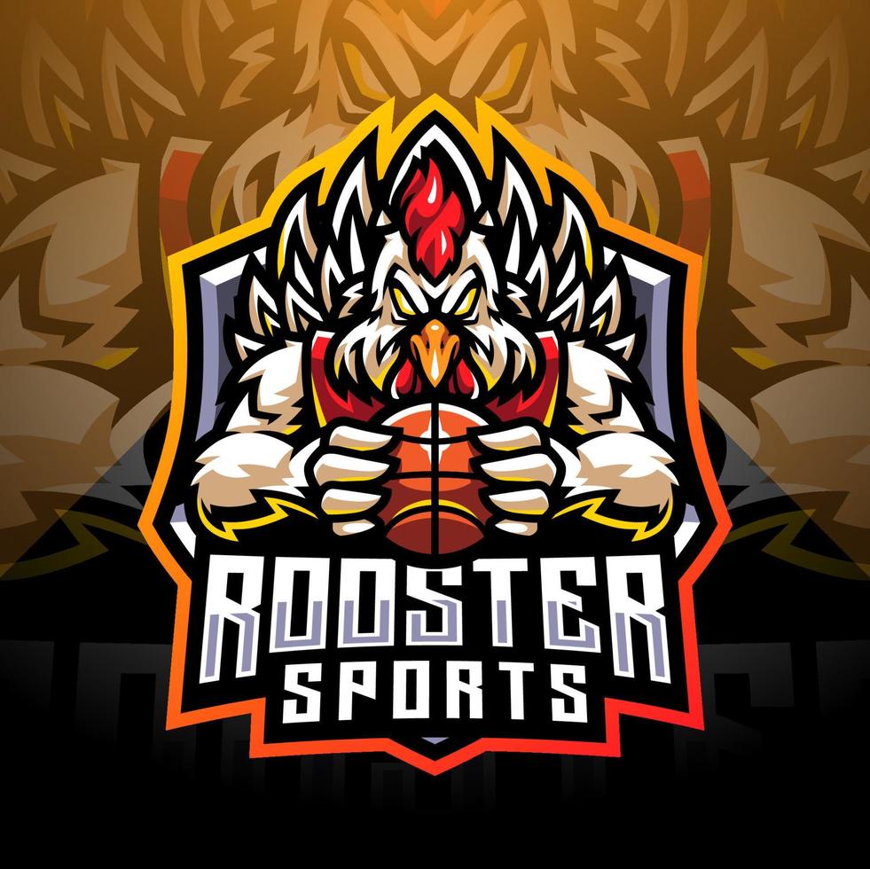 tupp sporter esport maskot logotyp design vektor