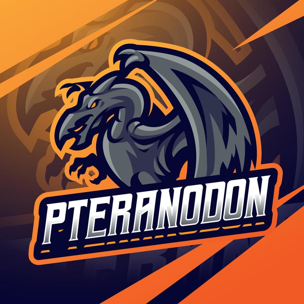 pteranodon esport maskottchen logo design vektor