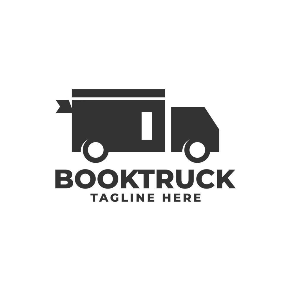 Illustration eines Lastwagens mit einem Buch. gut für irgendein Geschäft bezogen auf Buch. vektor