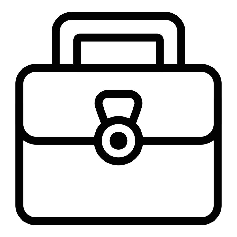 företag bärbar dator väska ikon, översikt stil vektor