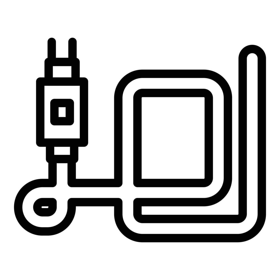 Symbol für LED-Streifenstecker, Umrissstil vektor