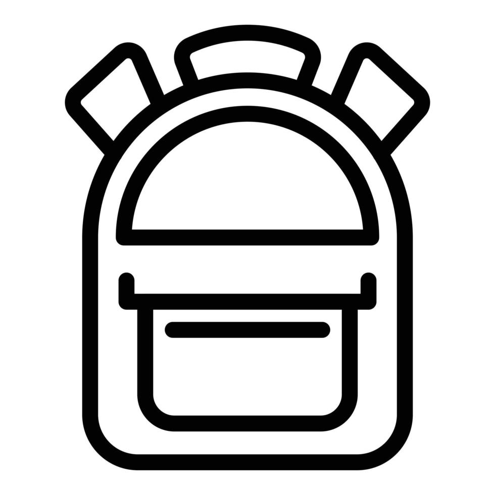 Laptop-Rucksack-Symbol, Umrissstil vektor