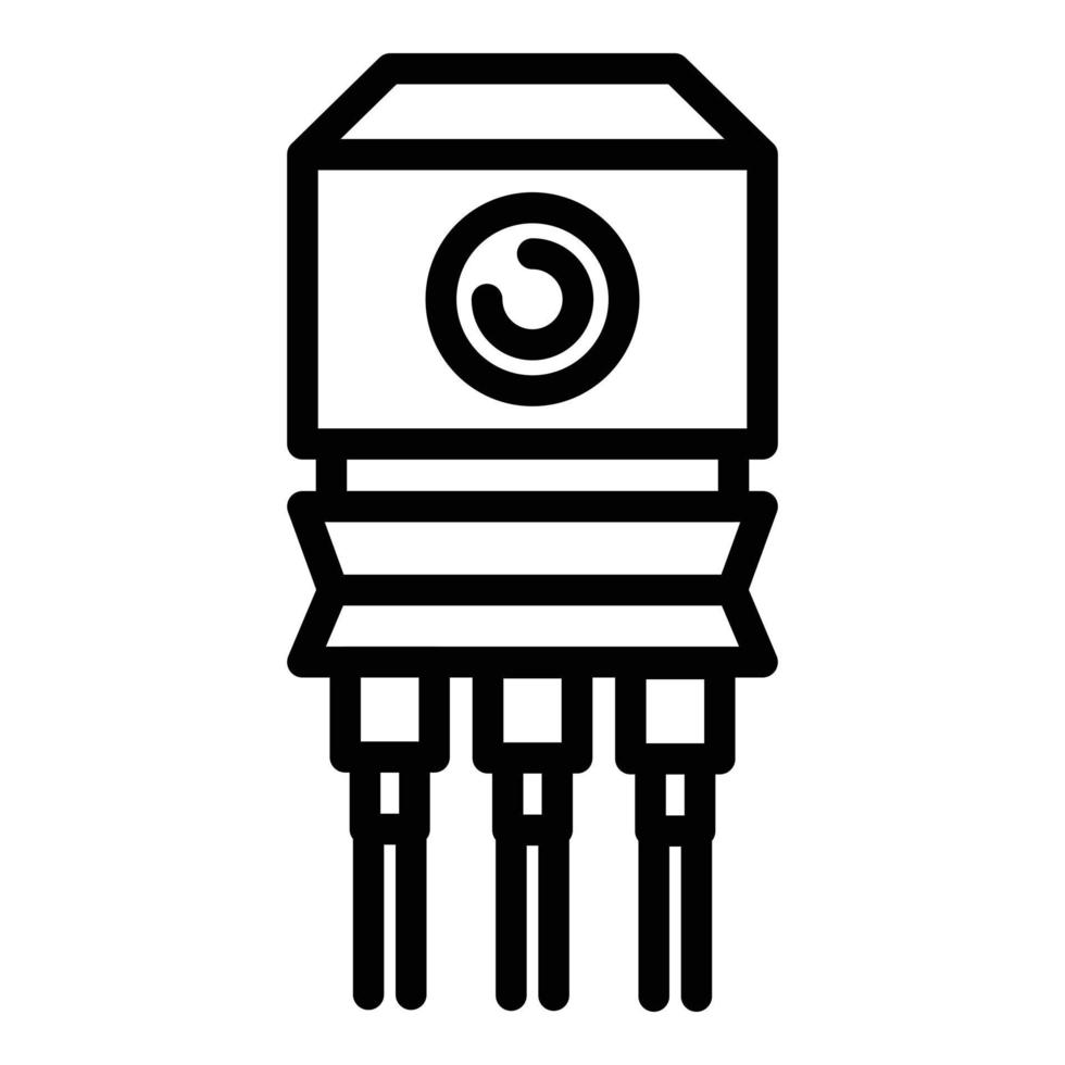 batteri Spänning regulator ikon, översikt stil vektor