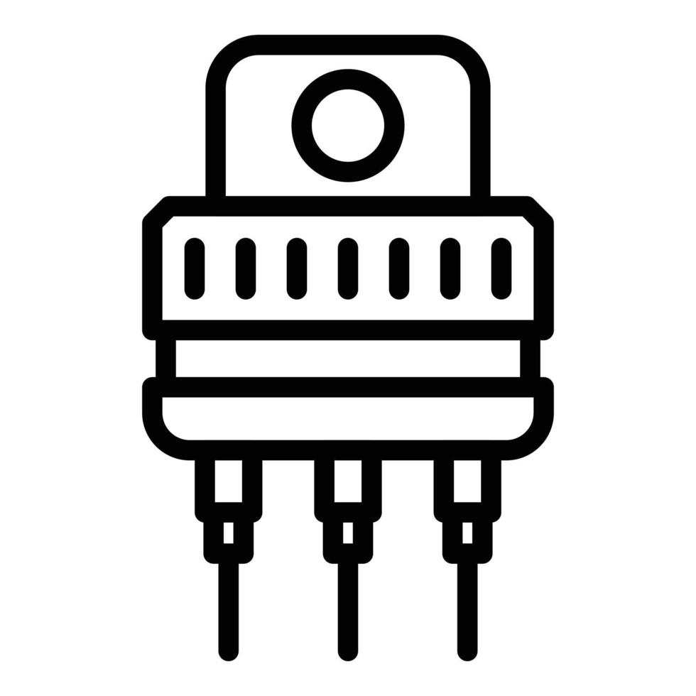 Symbol für elektrischen Spannungsregler, Umrissstil vektor