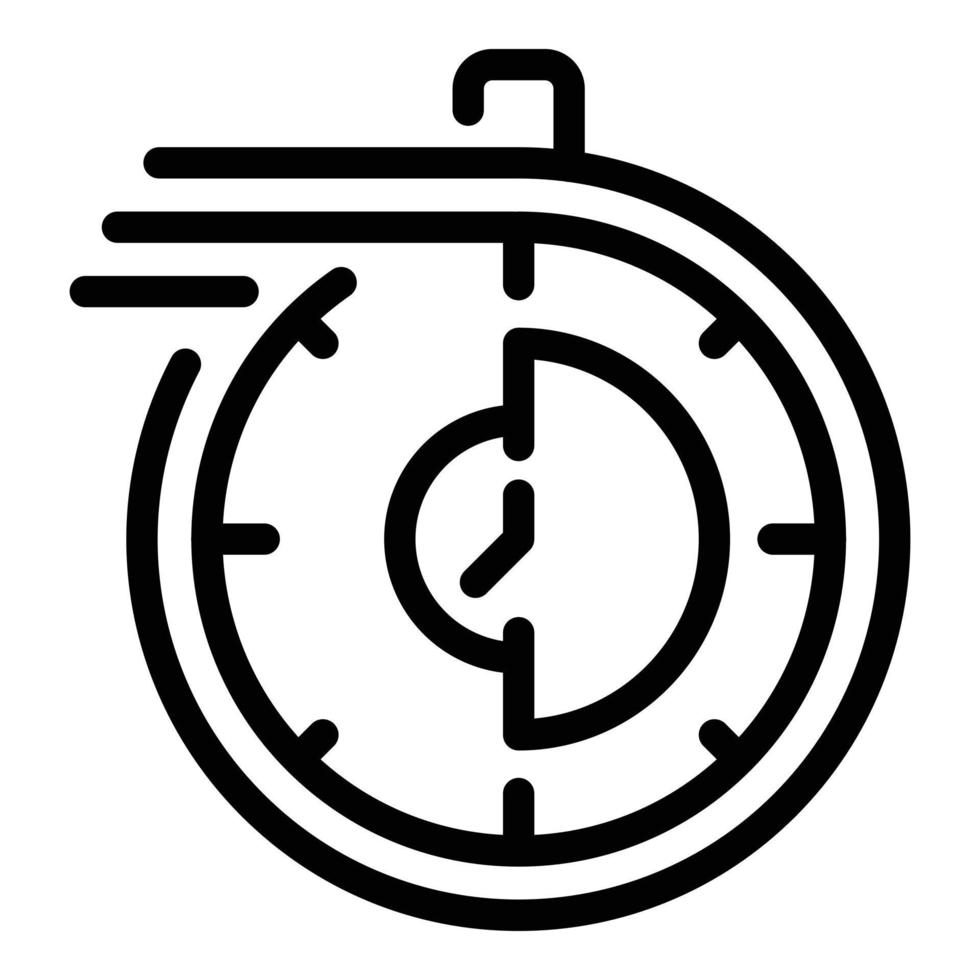 Stoppuhr-Laufsymbol, Umrissstil vektor