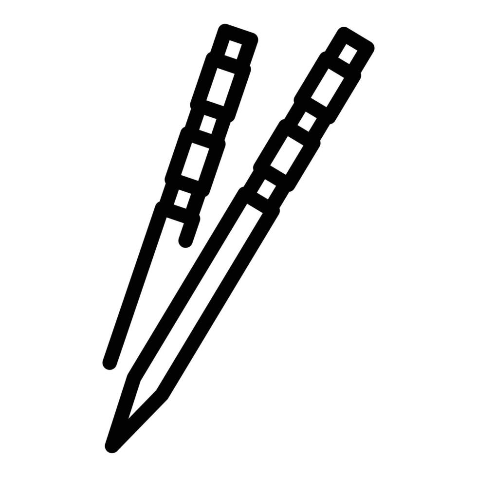 trä tandpetare ikon, översikt stil vektor