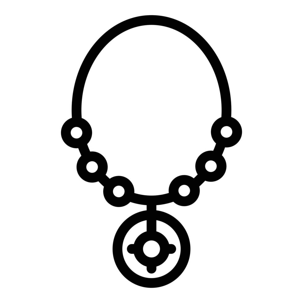 Amulett-Symbol, Umrissstil vektor