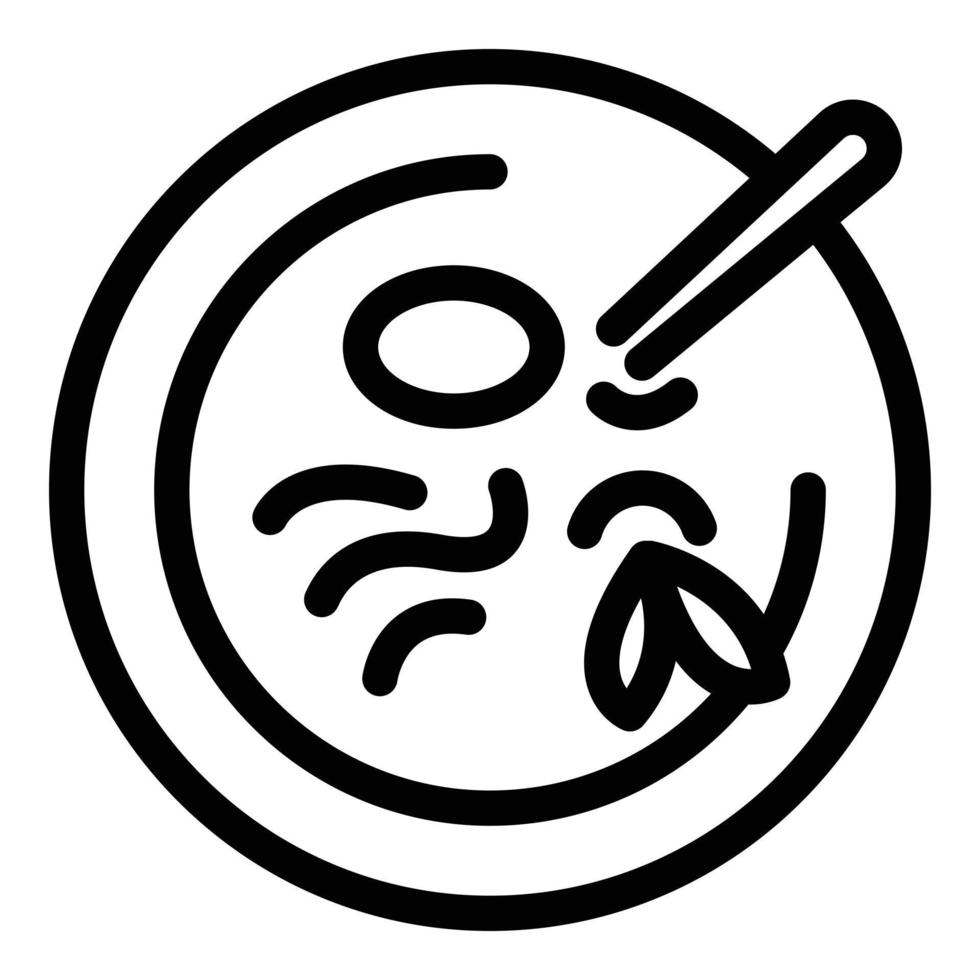 Fischfutter-Teller-Symbol, Umriss-Stil vektor