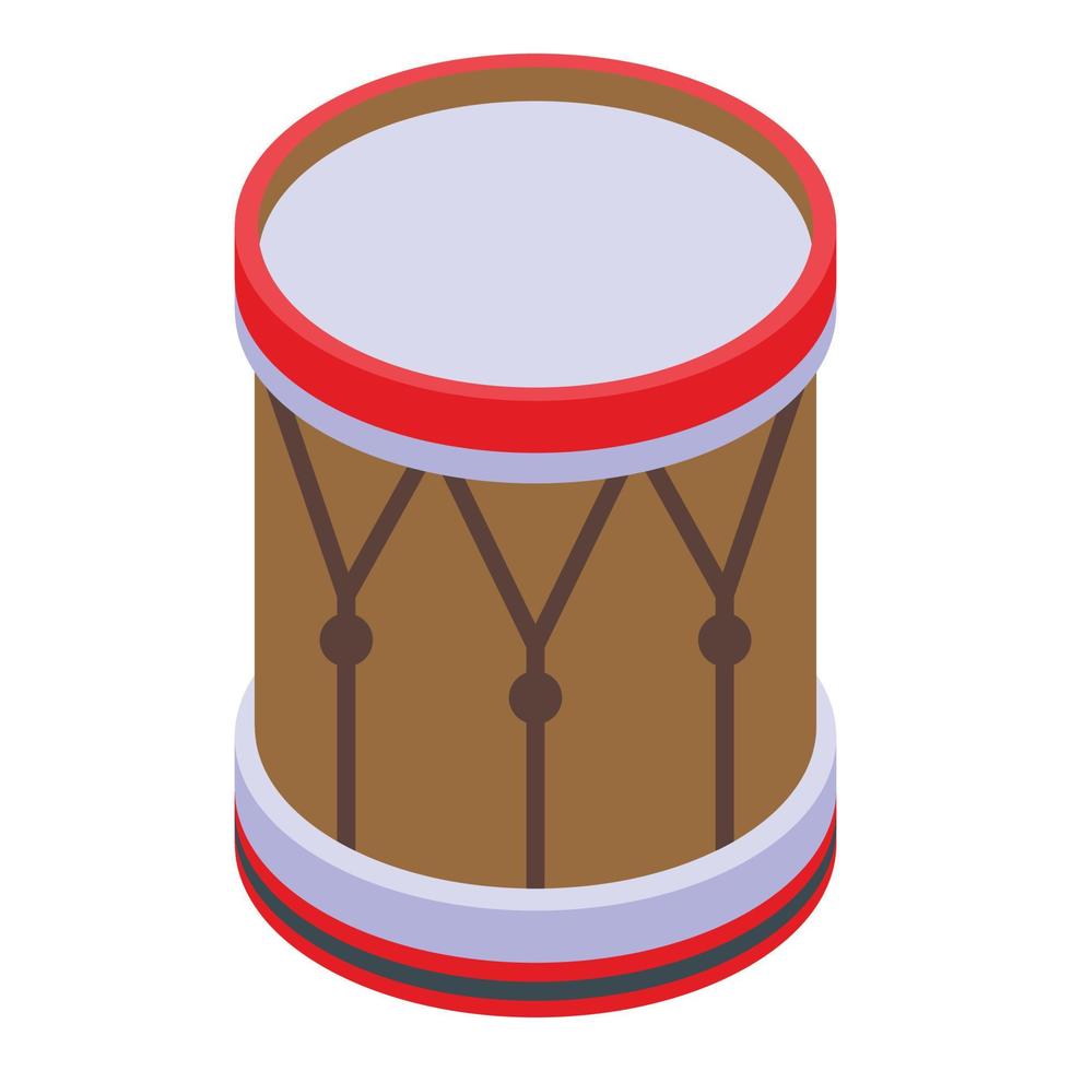 Schlagzeug-Instrument-Symbol, isometrischer Stil vektor