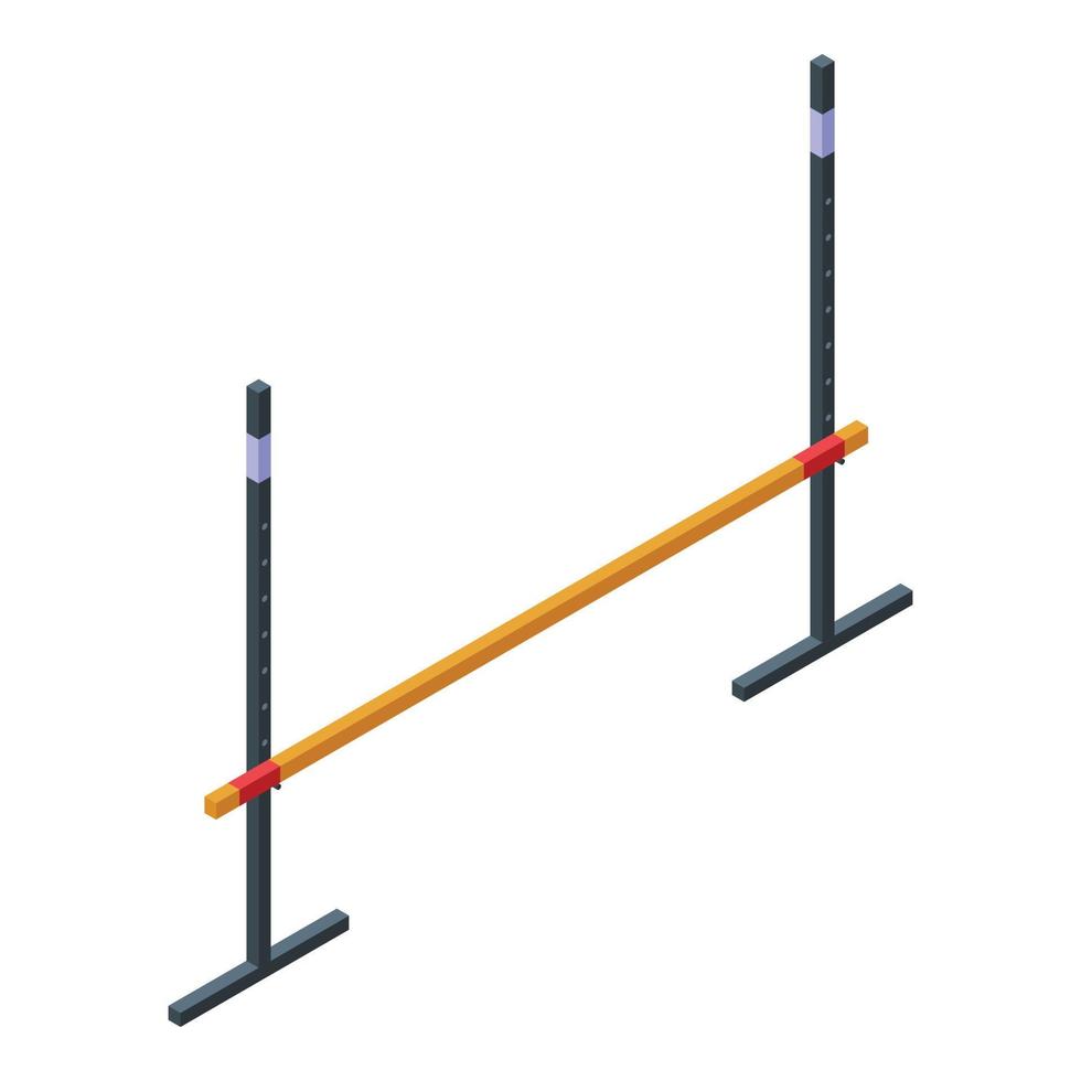 Sprungtor-Symbol der Schulturnhalle, isometrischer Stil vektor