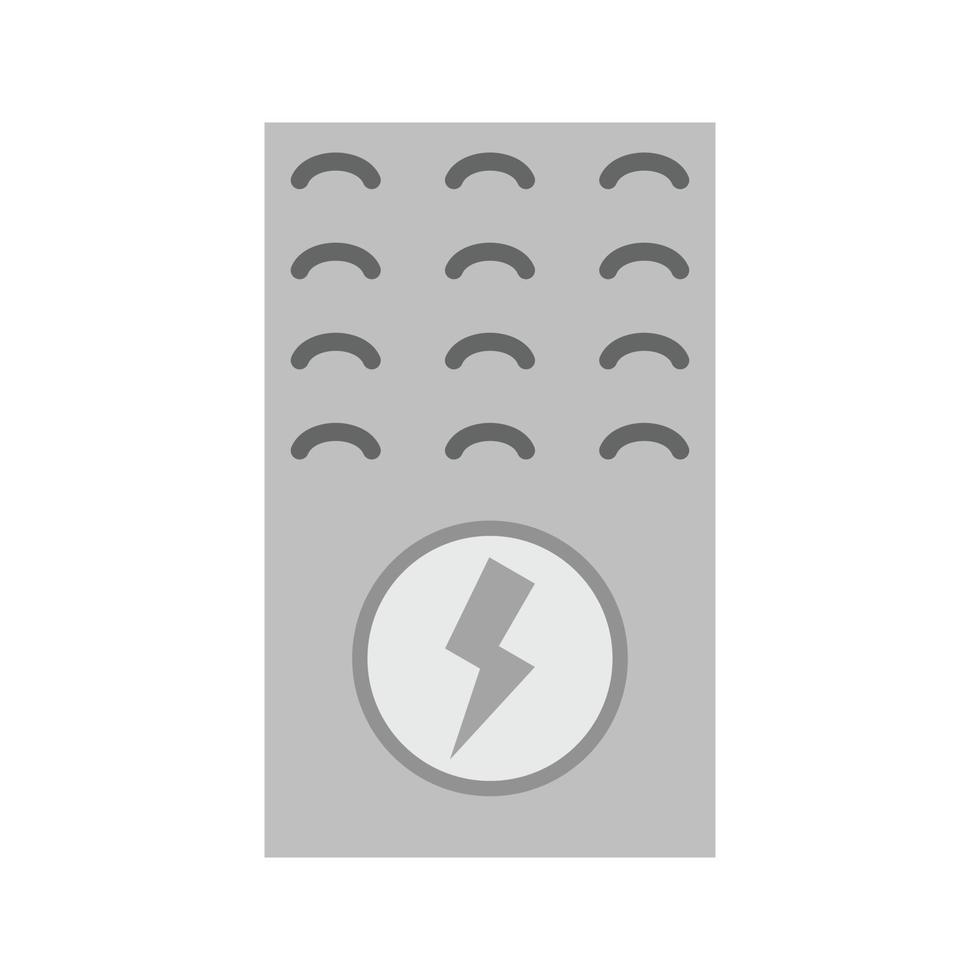 elektrisk ugn platt gråskale ikon vektor