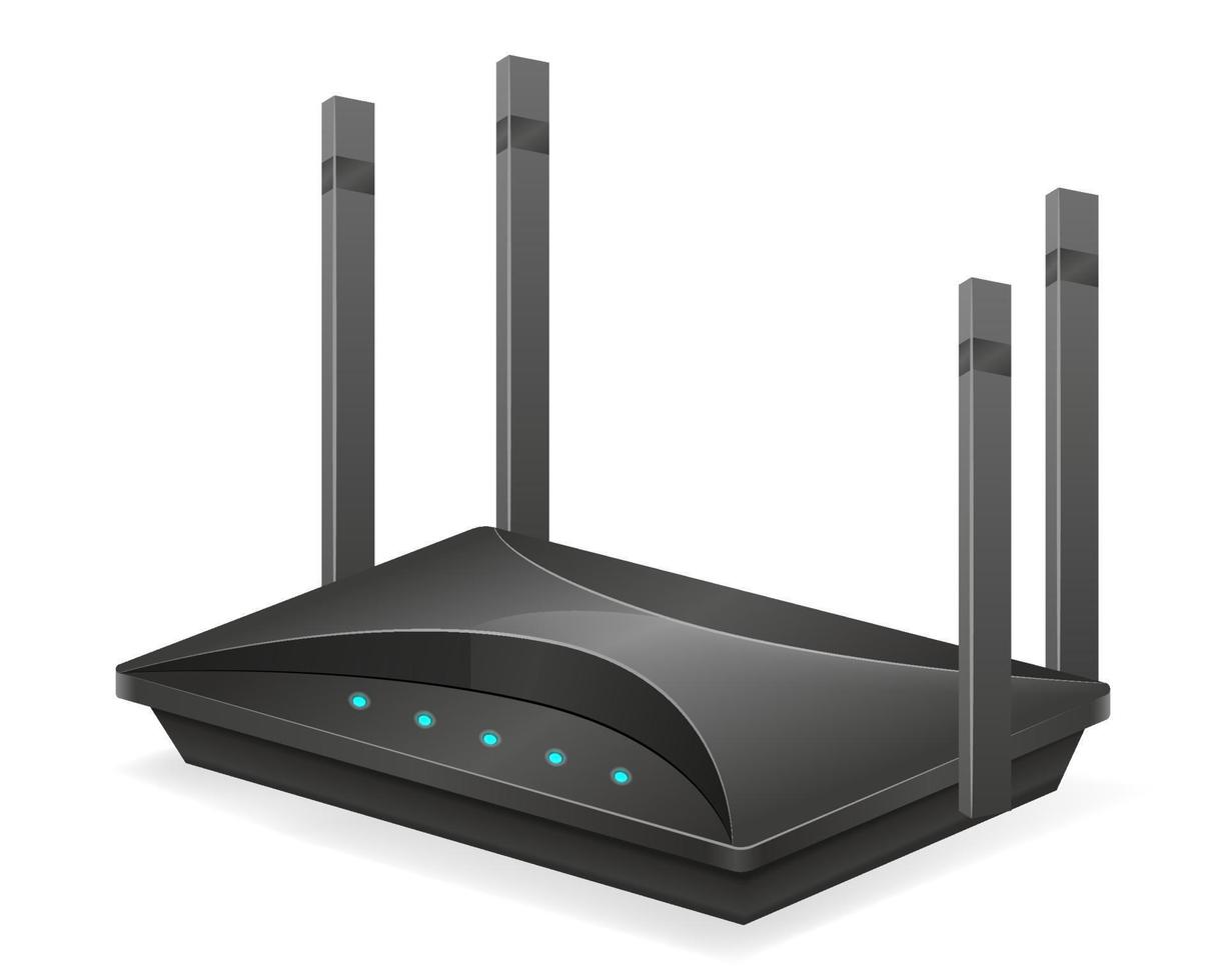 WLAN-Router für Internet-Übertragungsvektorillustration isoliert auf weißem Hintergrund vektor