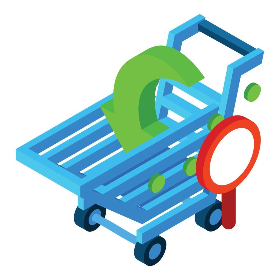 Online-Shopping-Symbol, isometrischer Stil vektor