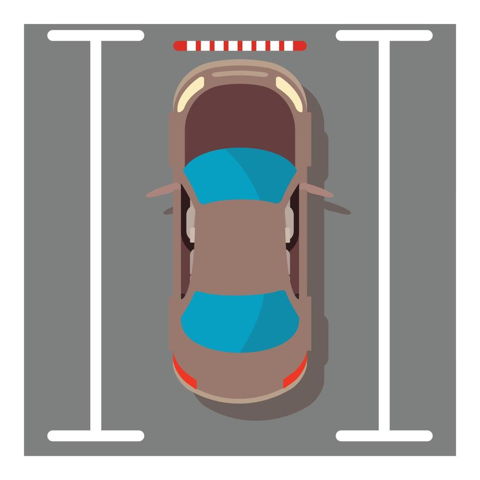 graues Auto-Symbol, isometrischer Stil vektor