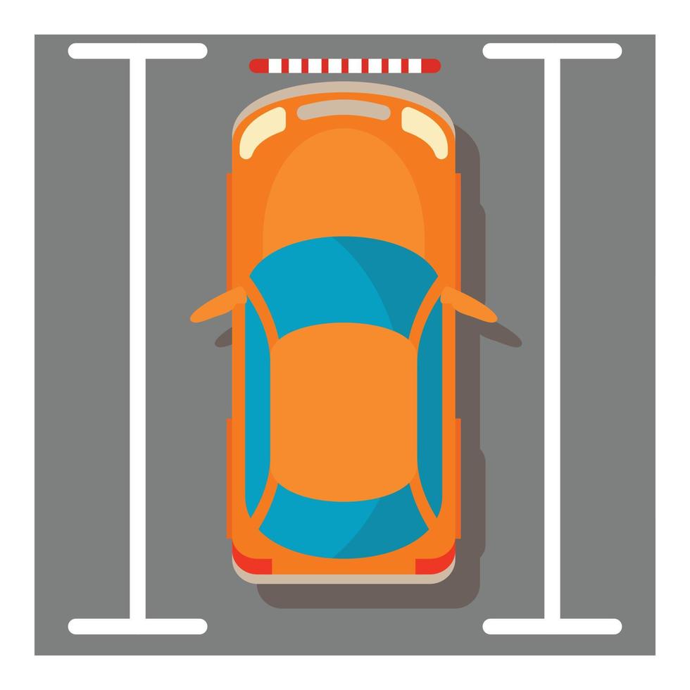 orange bil ikon, isometrisk stil vektor