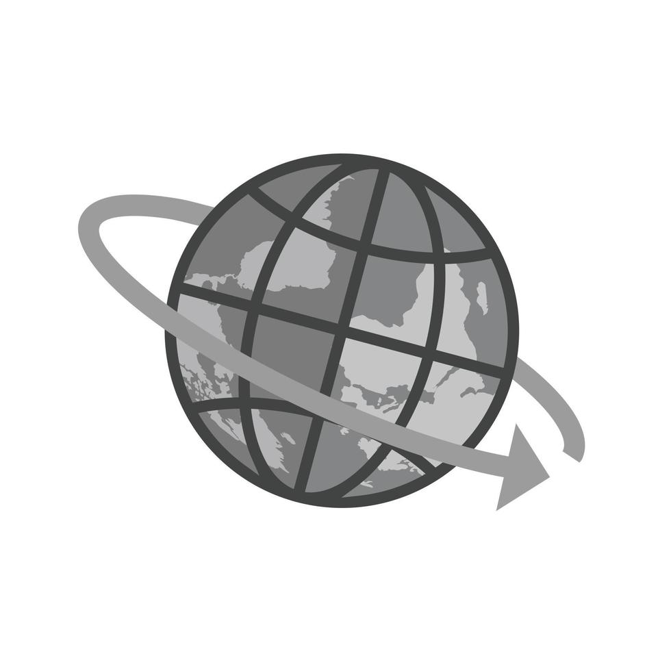 global leverans platt gråskale ikon vektor